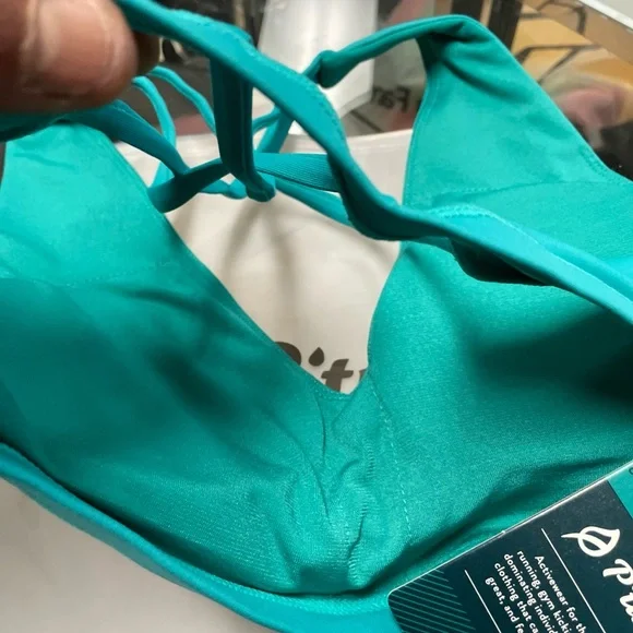 P'tula Coral Strappy Sports Bra TEAL Women’s SZ SMALL NWT New In Bag - Picture 3 of 10